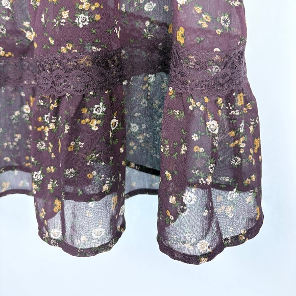 Sheer Floral Tunic Top - Picture 5 of 5